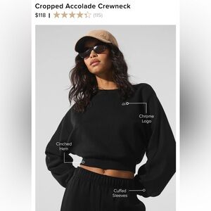 Cropped accolade crew neck